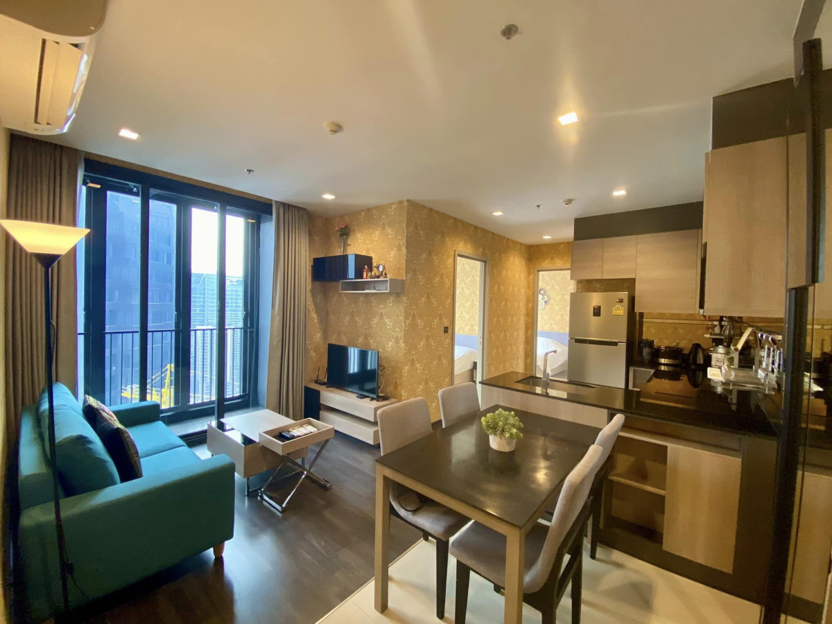 The Line Asoke - Ratchada | MRT Rama 9 | 2B1B, Good for family, Large kitchen, Fully furnished with complete electrical appliances and Ready to move in #HL