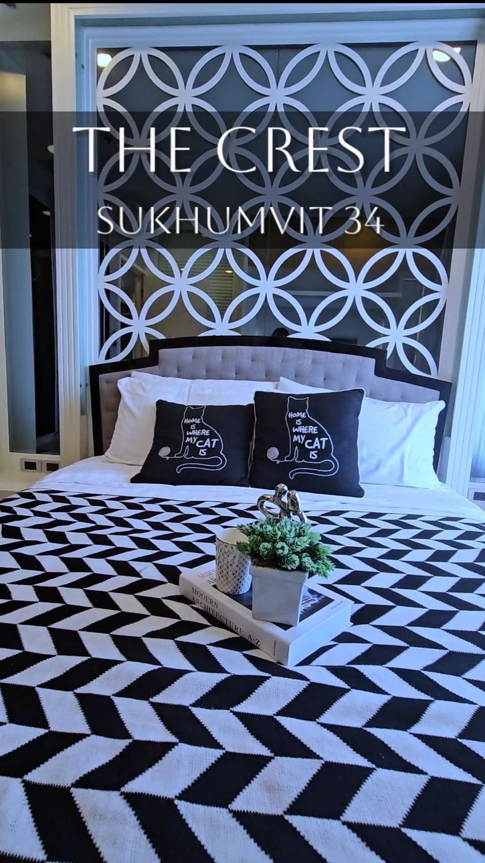 The Crest Sukhumvit 34 | Beautiful room 🚝ใกล้ BTS Thonglor 100m. #HL Focus