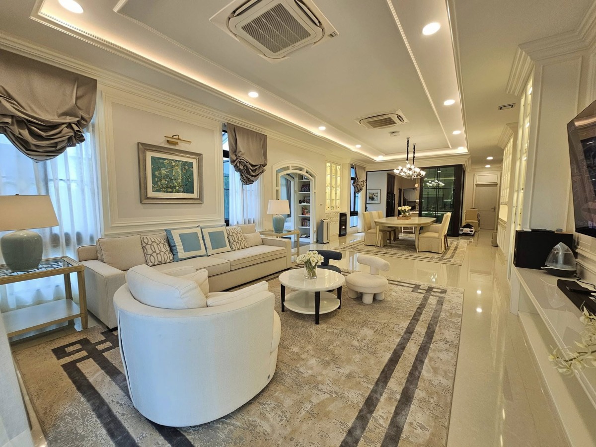 Nantawan Rama9-New Krungthepkreetha | Private plot surrounded by lake and garden only #HL Focus