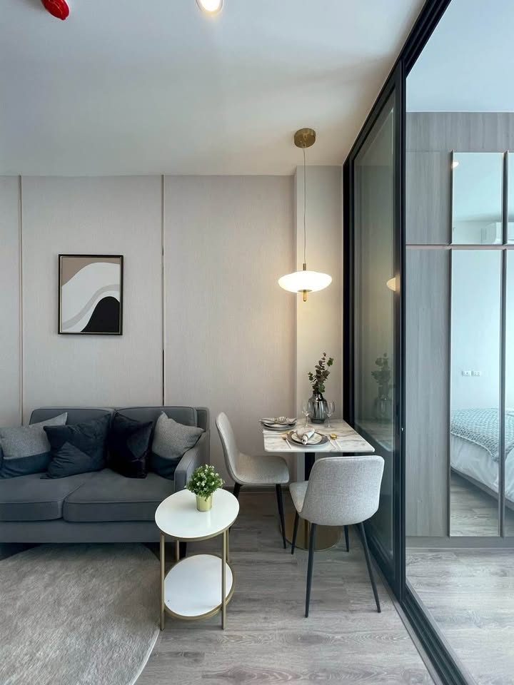 KnightsBridge Prime Onnut | High Ceiling 3M Suite! 19,000 THB/Mo | KnightsBridge Prime Onnut | 1 Bed 1 Bath Modern Unit | Fully Furnished, Near BTS On Nut